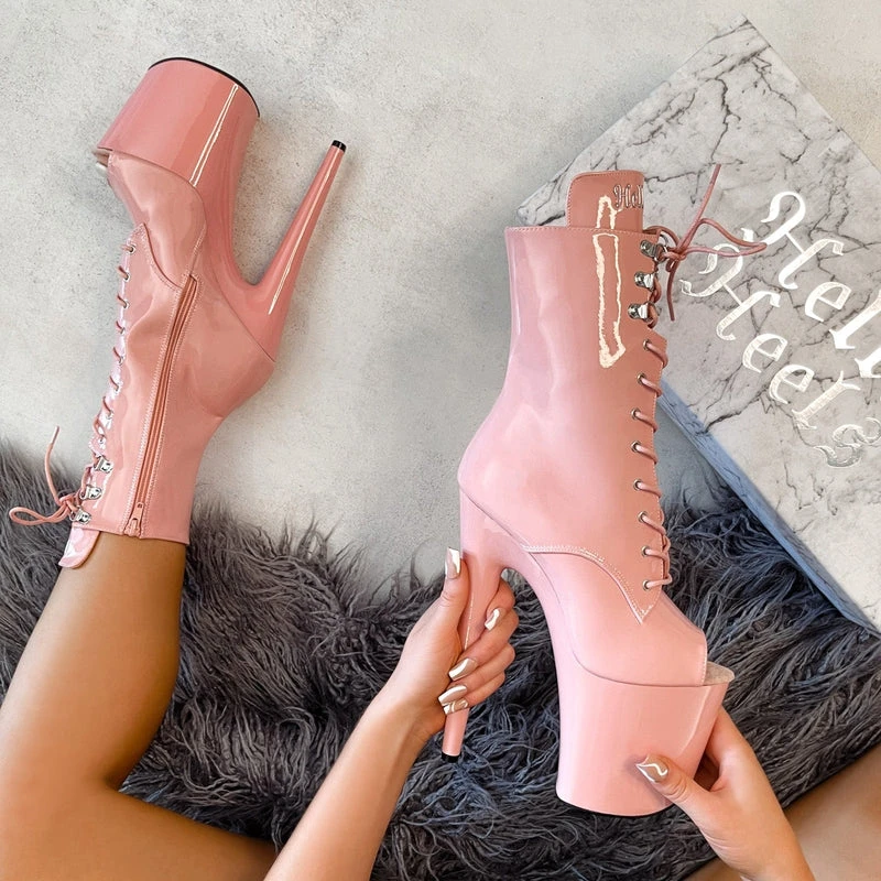 Hella Heels LipKit Open Toe 8inch Boots - Candy Shop 3 Hella Heels LipKit Open Toe 8inch Boots - Candy Shop - Image 3