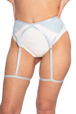 Queen Garter Belt - Sweet Blue 8 Queen Garter Belt - Sweet Blue -Pole Dance Clothing & Shoes Shop GarterbeltSweetblue5 1e 1