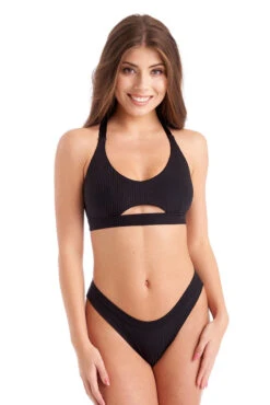 Bandurska Giselle Bottoms - Ribbed Black -Pole Dance Clothing & Shoes Shop Giselle 4