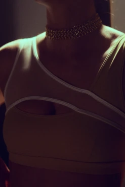 Hamade Activewear Asymmetric Top - Beige 11 Hamade Activewear Asymmetric Top - Beige -Pole Dance Clothing & Shoes Shop HM 62