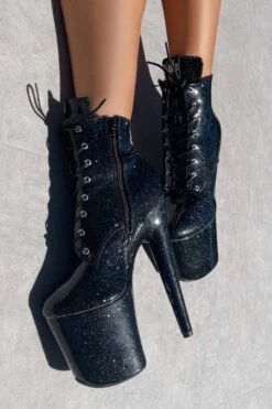 Hella Heels The Glitterati 8inch Ankle Boots - Sin City -Pole Dance Clothing & Shoes Shop H M 33