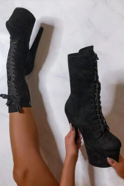 Pole Dance Clothing & Shoes Shop -Pole Dance Clothing & Shoes Shop HighBabyDoll7inchBoots Black2