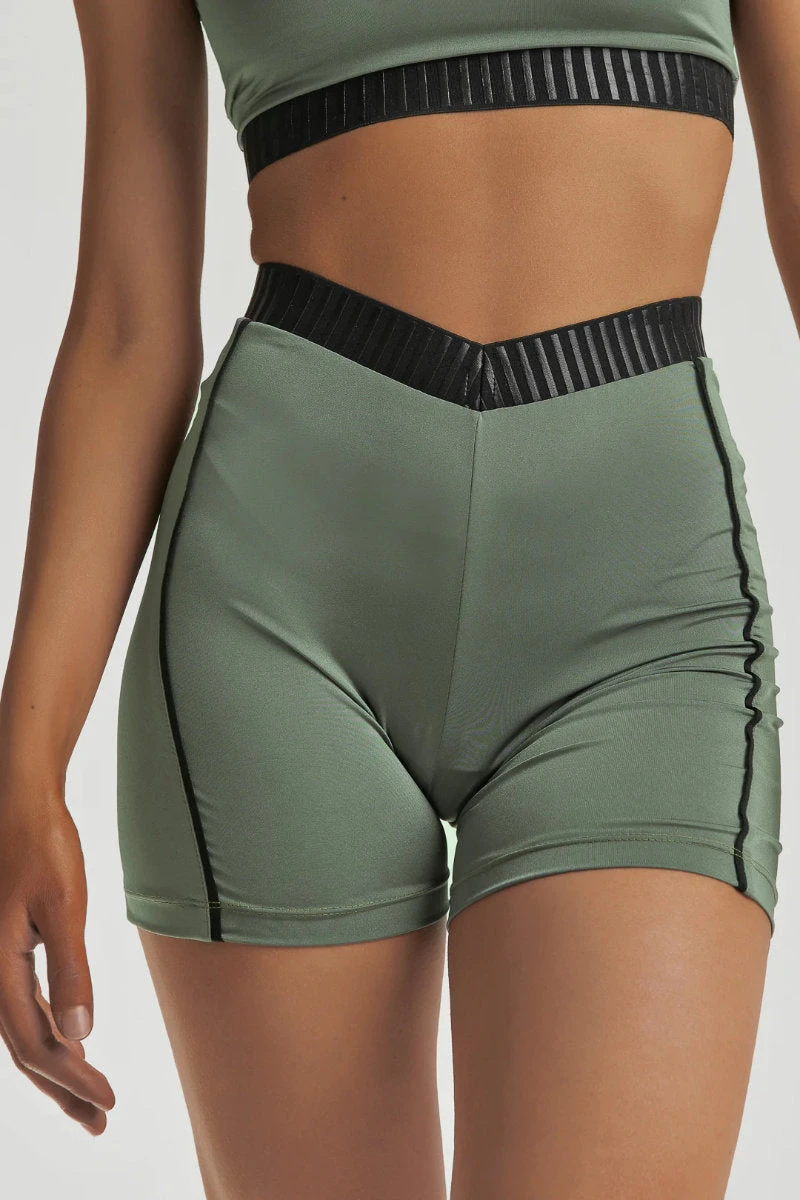 HotCakes Polewear Sport Biker Bottoms - Sage 1 HotCakes Polewear Sport Biker Bottoms - Sage