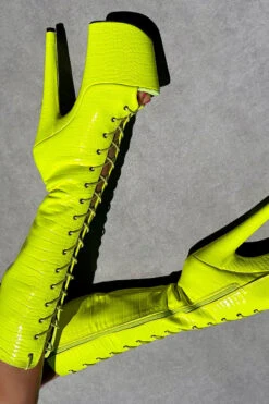 Hella Heels OH SNAP Knee High Open Toe Boots - 8inch -Pole Dance Clothing & Shoes Shop IMG 0008