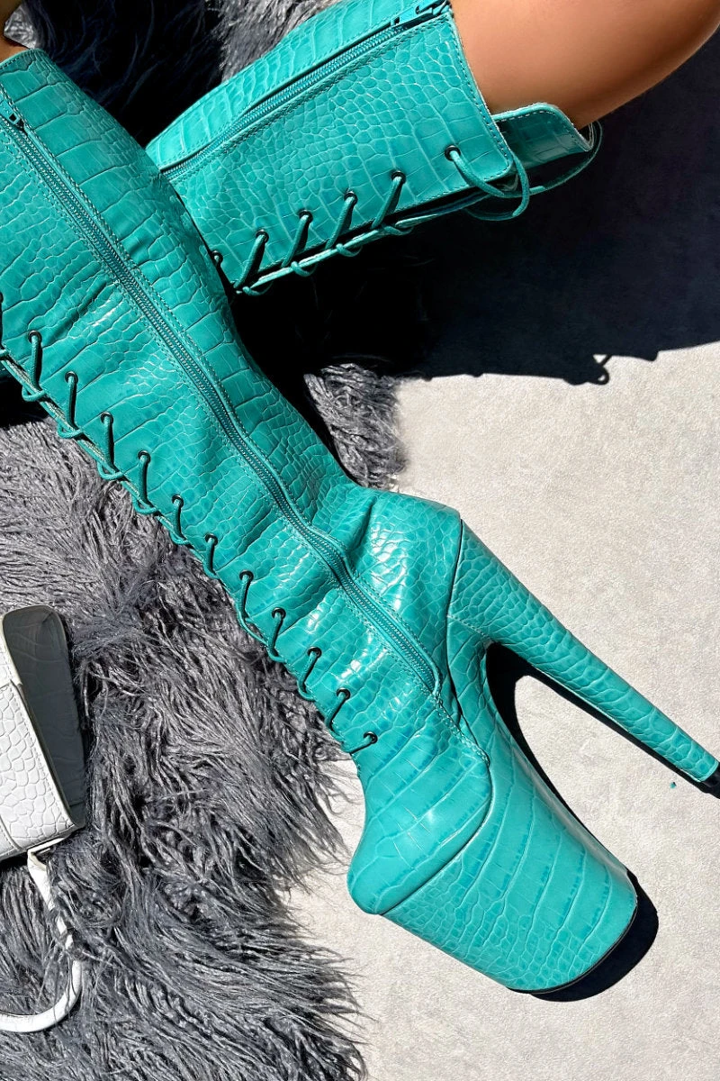 Hella Heels Killing Eve Knee High Boots - 8inch 5 Hella Heels Killing Eve Knee High Boots - 8inch - Image 5