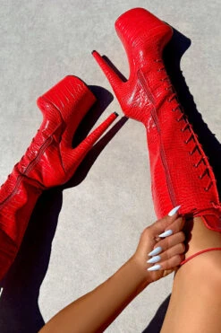 Hella Heels Out For Blood Knee High Boots - 8inch -Pole Dance Clothing & Shoes Shop IMG 0504