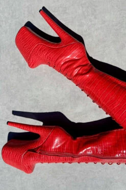 Hella Heels Out For Blood Knee High Boots - 8inch -Pole Dance Clothing & Shoes Shop IMG 0515