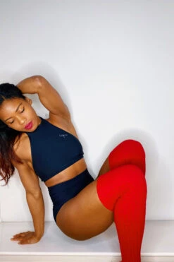 Thigh High Legwarmers - Red 7 Thigh High Legwarmers - Red -Pole Dance Clothing & Shoes Shop IMG 0725