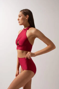 Shark Polewear High Waist Shorts - Wine -Pole Dance Clothing & Shoes Shop IMG 0760