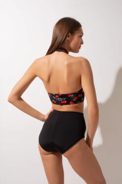 Shark Polewear Double-sided High Waisted Shorts - Cherry/Black -Pole Dance Clothing & Shoes Shop IMG 1213