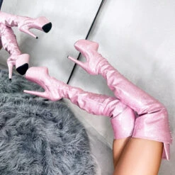 Hella Heels The Glitterati Thigh High 8inch Boots - Sugarbaby -Pole Dance Clothing & Shoes Shop IMG 4199