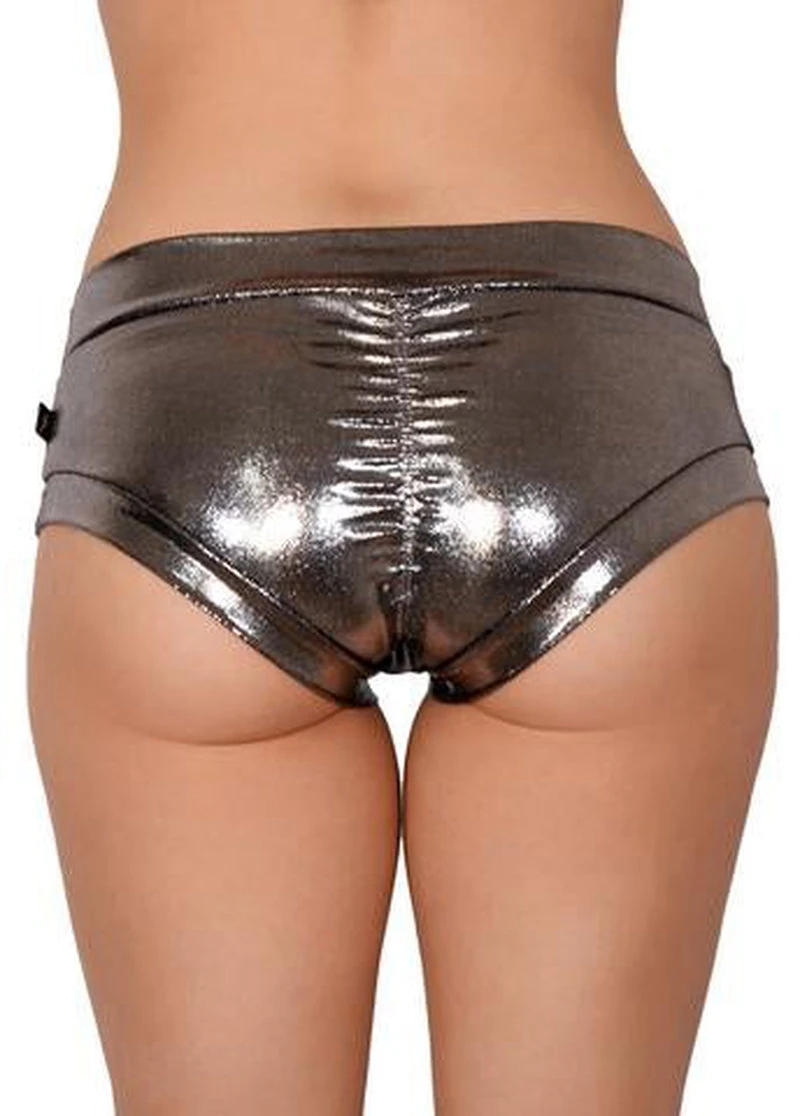 Cleo The Hurricane Hot Pants - Metallic Chrome 2 Cleo The Hurricane Hot Pants - Metallic Chrome - Image 2