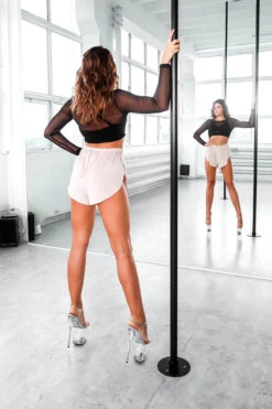 REV ACTIV Flow Shorts - Beige -Pole Dance Clothing & Shoes Shop IMG 7334 2