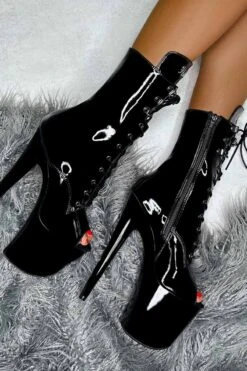 Hella Heels LipKit Open Toe 8inch Boots - Black Beatles -Pole Dance Clothing & Shoes Shop IMG 7779 8d406837 ad54 4cf8 9381 4b8e9bac9aea