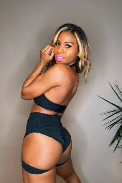 REV ACTIV Bomb Garter Shorts - Black -Pole Dance Clothing & Shoes Shop IMG 8057