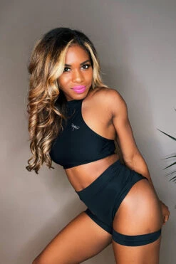 REV ACTIV Bomb Garter Shorts - Black -Pole Dance Clothing & Shoes Shop IMG 8058