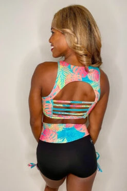 The Enviro Co. Drawstring Shorts - Tropical Vibes -Pole Dance Clothing & Shoes Shop IMG 8265