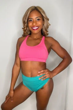 The Enviro Co. High Hip Shorts - Green -Pole Dance Clothing & Shoes Shop IMG 8324