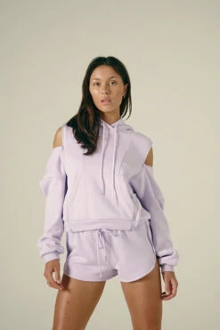 CXIX Droptop Zip Hoodie - Lilac -Pole Dance Clothing & Shoes Shop Lilac Zip Jumper Baddies Loungewear Creatures of XIX 2