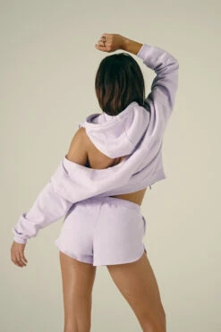 CXIX Droptop Zip Hoodie - Lilac -Pole Dance Clothing & Shoes Shop Lilac Zip Jumper Baddies Loungewear Creatures of XIX 9
