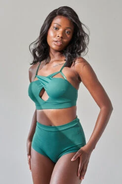 Lunalae High Waist Shorts - Recycled Emerald -Pole Dance Clothing & Shoes Shop Luna Lae 07 0413 1 2bc3a30f f097 4631 9d3f db6969f47b40
