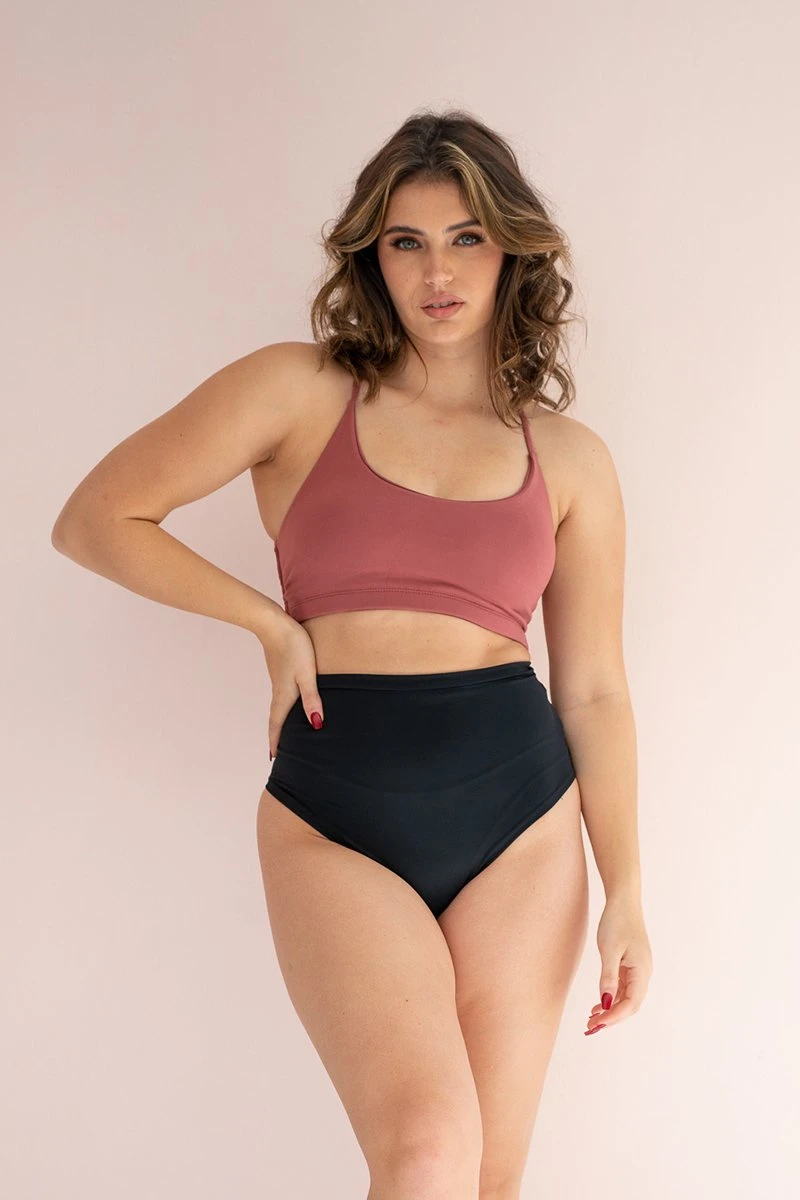 Lunalae High Waist Shorts - Black 2 Lunalae High Waist Shorts - Black - Image 2