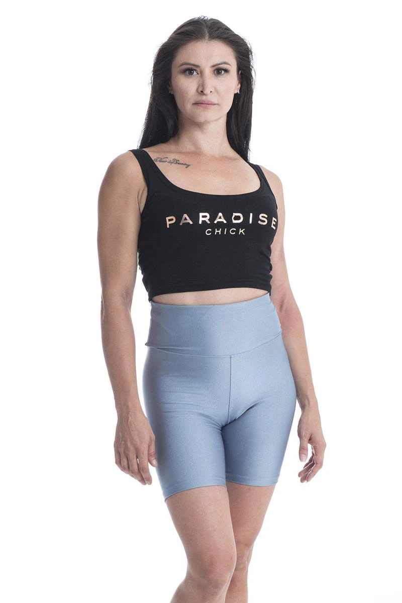 Paradise Chick Biker Shorts - Steel Blue 4 Paradise Chick Biker Shorts - Steel Blue - Image 4