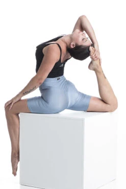 Paradise Chick Biker Shorts - Steel Blue 9 Paradise Chick Biker Shorts - Steel Blue -Pole Dance Clothing & Shoes Shop MG 2037copy