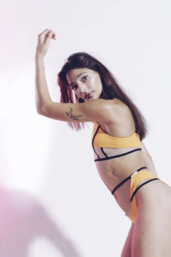 MilaKrasna Pia Top - Marigold -Pole Dance Clothing & Shoes Shop MilaKrasna poledance pia bottom marigold side editorial 02ba8928 1367 4971 aefc 64ae05592563