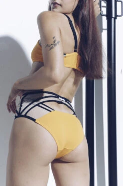 MilaKrasna Pia Top - Marigold -Pole Dance Clothing & Shoes Shop MilaKrasna poledance silvia bottom marigold back lookbook