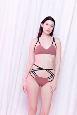 MilaKrasna Silvia Bottoms - Dark Rose -Pole Dance Clothing & Shoes Shop MilaKrasna poledance silvia top darkrose front lookbook