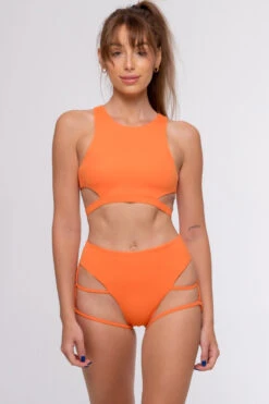 Nona Perkasa Night Jasmine Bottoms - Salmon -Pole Dance Clothing & Shoes Shop NightJasmineSalmon01