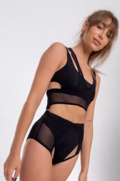 Nona Perkasa Orchid Body Harness - Black/Black 8 Nona Perkasa Orchid Body Harness - Black/Black -Pole Dance Clothing & Shoes Shop OrchidHBLack05 1