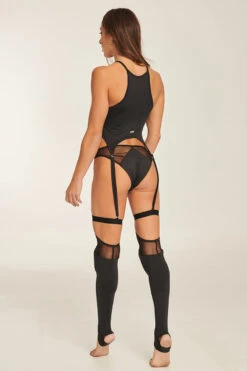 Paradise Chick Polecious Kneepad Socks - Black -Pole Dance Clothing & Shoes Shop PARADISECHICK35178