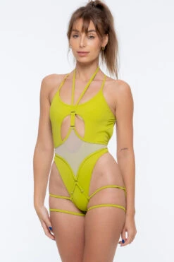 Nona Perkasa Queen Of The Night Body Garter - Vert/Sand -Pole Dance Clothing & Shoes Shop QOTNGarterVert01