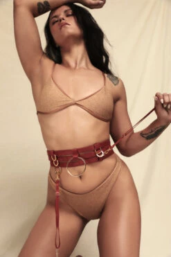 Rolling Halo Harness - Wine Bronze -Pole Dance Clothing & Shoes Shop RollingDEZ22 1056 copy