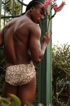 Rolling Tria Unisex Briefs - Gold Sequin 7 Rolling Tria Unisex Briefs - Gold Sequin -Pole Dance Clothing & Shoes Shop RollingHaras 370 1