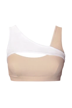 Hamade Activewear Asymmetric Top - Beige 16 Hamade Activewear Asymmetric Top - Beige -Pole Dance Clothing & Shoes Shop SS23 11
