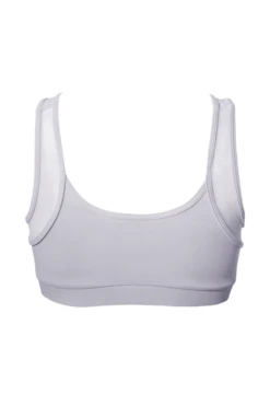 Hamade Activewear Asymmetric Top - Light Grey -Pole Dance Clothing & Shoes Shop SS23 30
