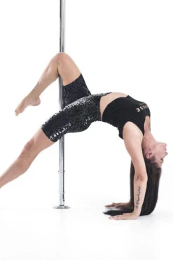 Paradise Chick Superhero Ultra Grip Biker Shorts - Black Leopard -Pole Dance Clothing & Shoes Shop StickyBiker