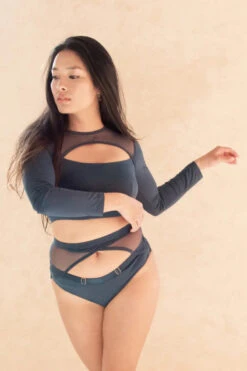 Tatiana Activewear Xena Shorts - Teal 9 Tatiana Activewear Xena Shorts - Teal -Pole Dance Clothing & Shoes Shop Tatiana Active Esme Long Sleeve Teal Mesh Top 2678