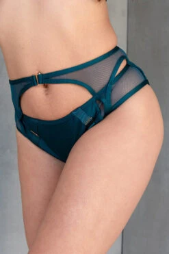 Tatiana Activewear Kaizen Shorts - Teal -Pole Dance Clothing & Shoes Shop TatianaActive KaizenTealTriangleBraPoleWearSet 8115