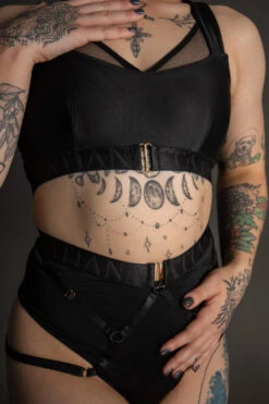 Tatiana Activewear Perla Shorts - Black 8 Tatiana Activewear Perla Shorts - Black -Pole Dance Clothing & Shoes Shop TatianaActive PerlaBlackSupportiveHighWaistedPoleWearDancingSet 5486