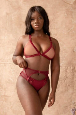 Tatiana Activewear Kaizen Shorts - Burgundy 11 Tatiana Activewear Kaizen Shorts - Burgundy -Pole Dance Clothing & Shoes Shop TatianaActiveKaizenBurgundyPoleWearSet5cropped