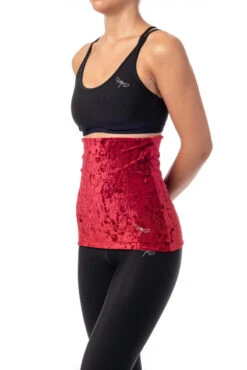 Dragonfly Back Warmer - Velvet Red -Pole Dance Clothing & Shoes Shop VelvetBackwarmerRed2