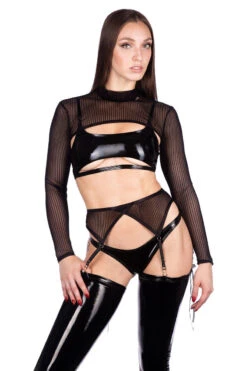 Naughty Thoughts XXX Rated See Through Garter Belt - Black -Pole Dance Clothing & Shoes Shop XXXSinnerBlackThighHighfront f7e7472e ca6e 4e69 98d0 7805eb1c11ef