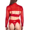 Naughty Thoughts XXX Rated See Through Garter Belt - Red