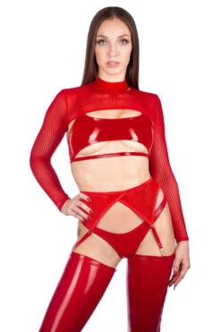 Naughty Thoughts XXX Rated See Through Shrug - Red -Pole Dance Clothing & Shoes Shop XXXSinnerRedThighHighfront 7de8d2b8 6517 4530 85a1 413c9157c755