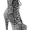 Pleaser USA Adore-1020SPWR 7inch Pleaser Boots - Black Snake
