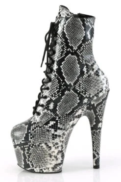 Pleaser USA Adore-1020SPWR 7inch Pleaser Boots - Black Snake -Pole Dance Clothing & Shoes Shop adore 1020sp bsp m05 1